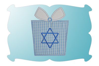 Hanukkah Gift Applique | Machine Embroidery Designs by JuJu