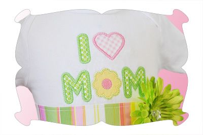 I Love Mom Applique | Machine Embroidery Designs by JuJu