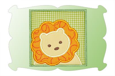 Lion Patch Applique | Machine Embroidery Designs by JuJu