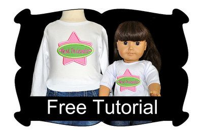 How to Hoop and Embroider Doll Shirts Tutorial