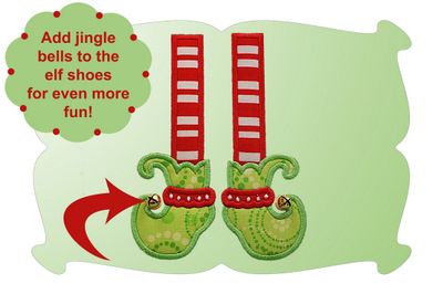 Elf Shoes Applique | Machine Embroidery Designs by JuJu