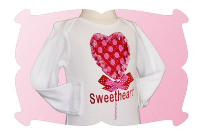 Sweetheart Raggy Edge Lollypop Applique | Machine Embroidery Designs by JuJu