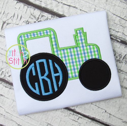 Tractor Applique | Machine Embroidery Designs by JuJu