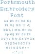 Portsmouth Embroidery Font | Machine Embroidery Designs by JuJu
