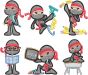 Back To School Ninjas | Machine Embroidery Designs by JuJu