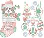 Christmas Greeting Cards Set 1 Digital Machine Embroidery Designs by JuJu