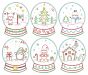 Fun Snowglobes Machine Embroidery Designs by JuJu
