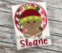Ginger Girl Peeking | Machine Embroidery Designs by JuJu/ Stitch Away Applique 
