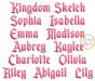 Kingdom Sketch Embroidery Font | Machine Embroidery Designs by JuJu