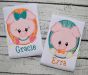 Oval Pig Girl Applique | Machine Embroidery Designs by JuJu