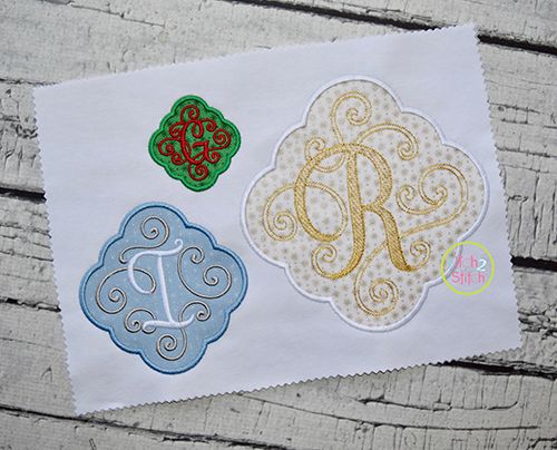Itch 2 Stitch Elegant Scroll Frame Applique Digital Embroidery Machine Designs by JuJu