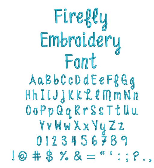 Firefly Embroidery Font Machine Embroidery Designs Designs by JuJu