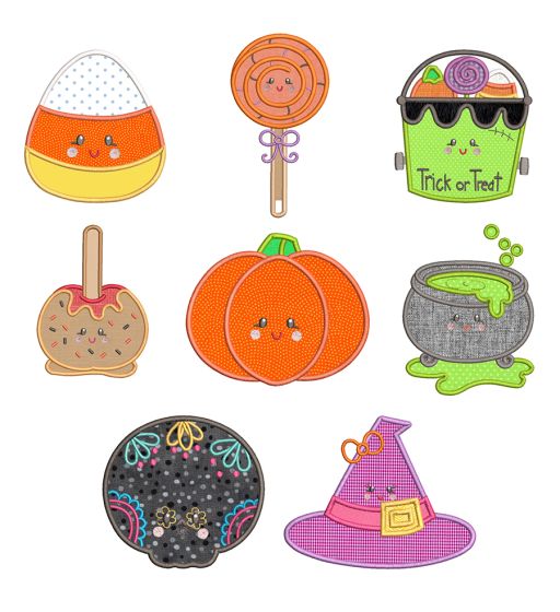 Sweet Halloween Applique Machine Embroidery Designs By JuJu