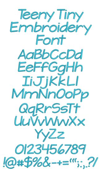 Teeny Tiny Embroidery Font Machine Embroidery Designs by JuJu