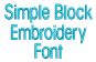 Simple Block Embroidery Font | Machine Embroidery Designs by JuJu