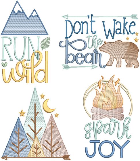 Baby Adventure Word Art 3 | Machine Embroidery Designs by JuJu
