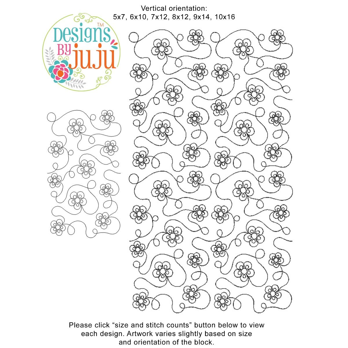 Flowers and Loops 2 End-to-End Quilting | Machine Embroidery