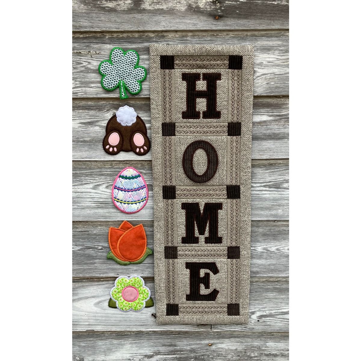 ITH Seasonal HOME Wall Hanging Machine Embroidery Designs by JuJu
