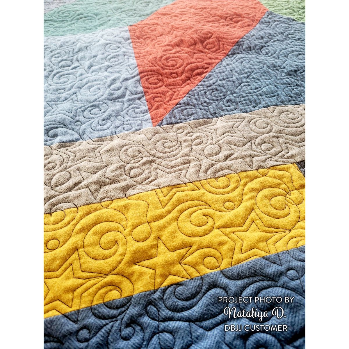 Stars and Swirls End to End Quilting Design | Machine