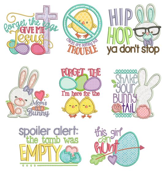 Easter Word Art Machine Embroidery Designs By JuJu
