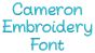 Cameron Embroidery Font | Machine Embroidery Designs by JuJu