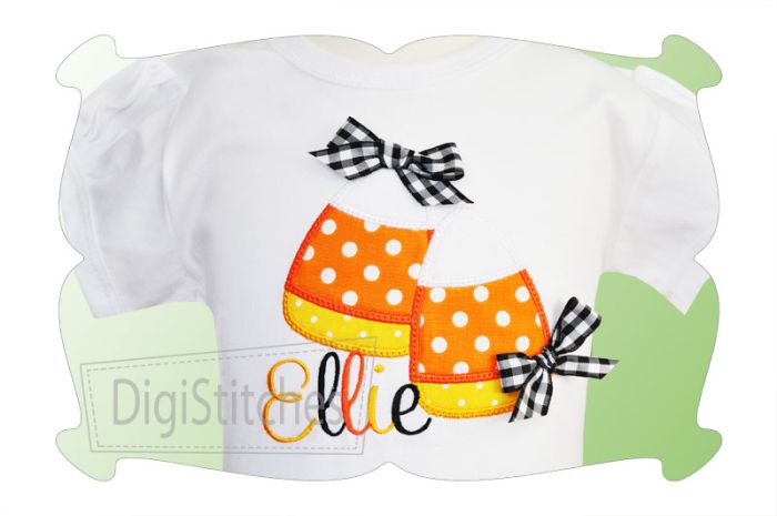 Candy Corn Times 2 Applique | Machine Embroidery Designs by JuJu