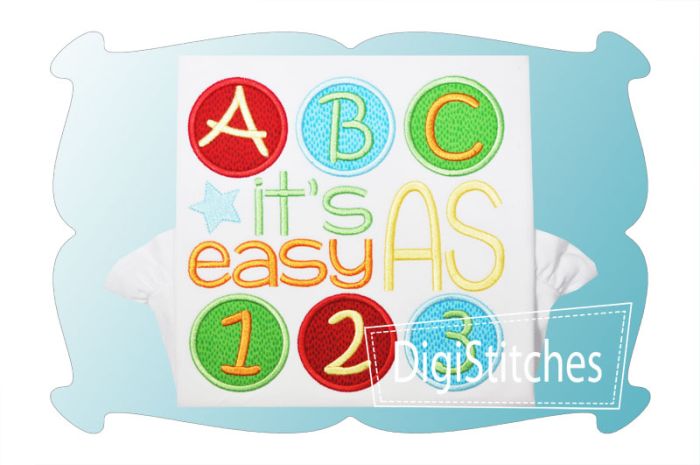 Easy As ABC 123 Applique | Machine Embroidery Designs by JuJu