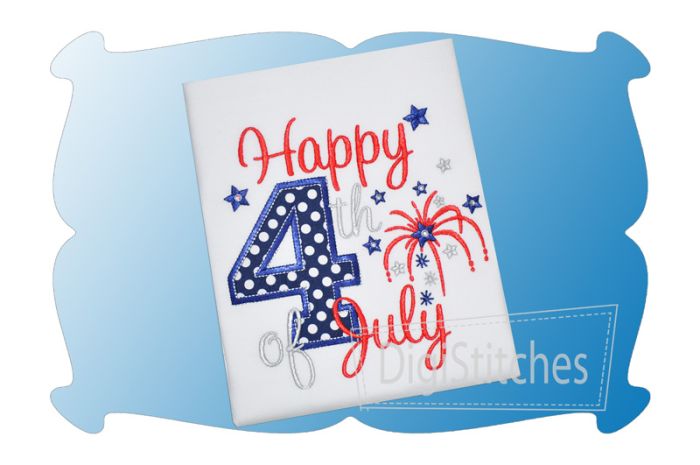 Happy 4th of July | Machine Embroidery Designs by JuJu