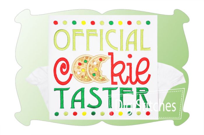 Official Cookie Taster Applique | Machine Embroidery Designs by JuJu