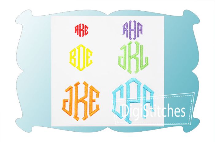Point Monogram Small Embroidery Font | Machine Embroidery Designs by JuJu