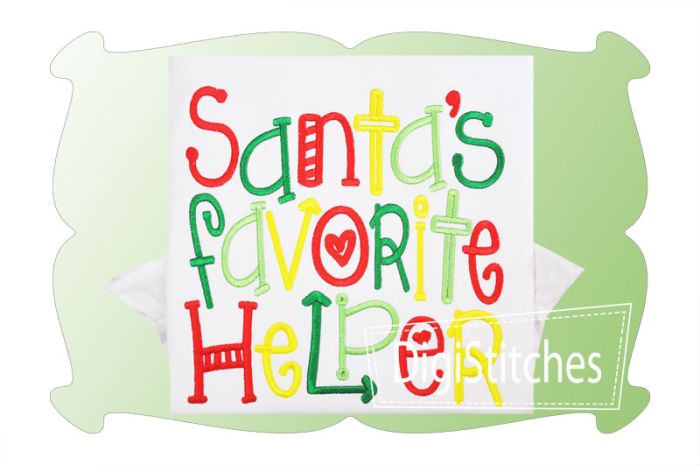 Santas Favorite Helper | Machine Embroidery Designs by JuJu
