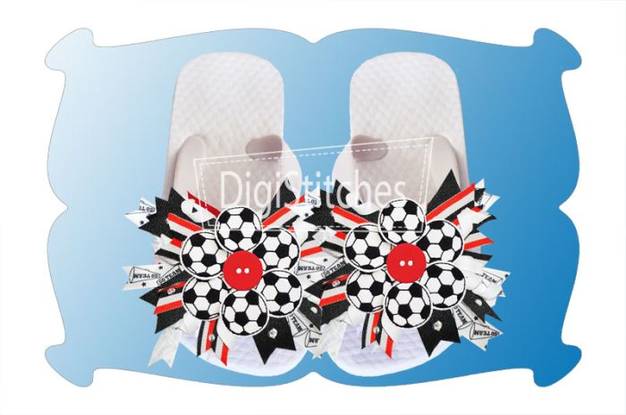 Soccer Flowers In The Hoop | Machine Embroidery Designs by JuJu