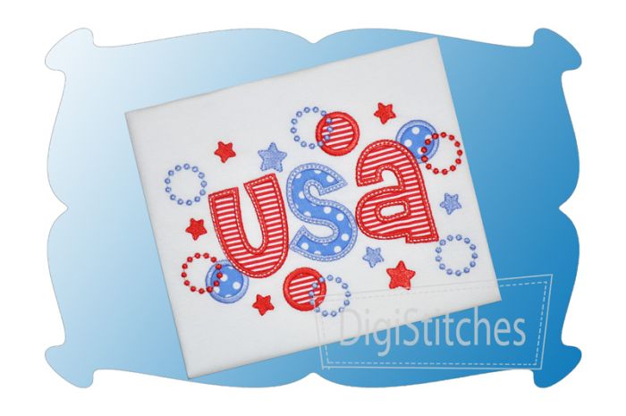 USA Applique | Machine Embroidery Designs by JuJu