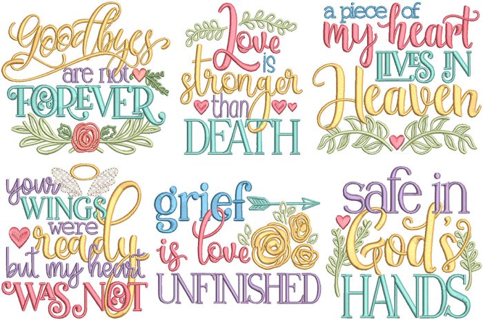 Words of Comfort 1 | Machine Embroidery Designs by JuJu