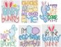 Adorable Easter Word Art Digital Embroidery Designs by JuJu
