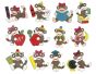 Back to School Sock Monkeys Filled Machine Embroidery Designs by JuJu