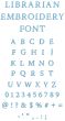 Librarian Embroidery Font | Machine Embroidery Designs by JuJu