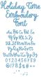 Holiday Time Embroidery Font | Machine Embroidery Designs by JuJu