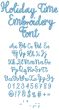 Holiday Time Embroidery Font | Machine Embroidery Designs by JuJu