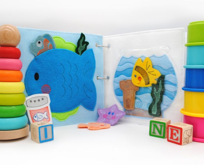 Busy Book Page Fishbowl Deluxe | Machine Embroidery Designs by JuJu