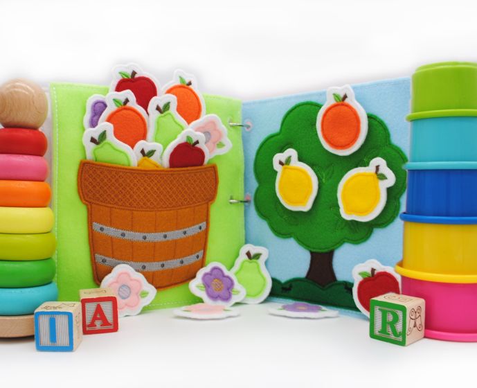 Busy Book Page Fruit Tree Deluxe | Machine Embroidery Designs by JuJu