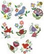 Springtime Jacobean Machine Embroidery Designs by JuJu