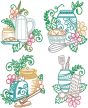 Floral Swirly Kitchen 2 | Machine Embroidery Designs by JuJu