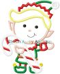 Elf Candy Cane | Machine Embroidery Designs by JuJu/ Stitch Away Applique 