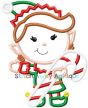 Elf Girl Candy Cane | Machine Embroidery Designs by JuJu/ Stitch Away Applique 