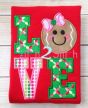 Gingerbread Girl LOVE Applique | Machine Embroidery Designs by JuJu