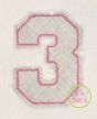 I2S Varsity Numbers Applique | Machine Embroidery Designs by JuJu