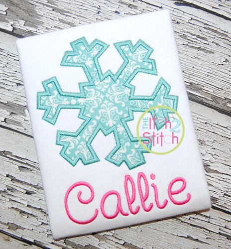 Snowflake Applique | Machine Embroidery Designs by JuJu