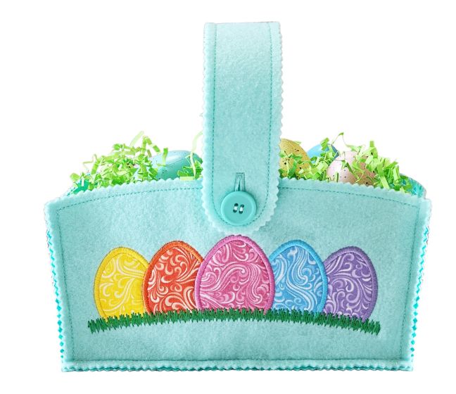 ITH Easter Egg Basket | Machine Embroidery Designs by JuJu