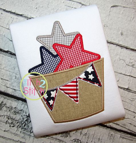 Star Barrel Applique | Machine Embroidery Designs by JuJu